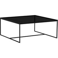 COUCHTISCH in Metall, Glas 100/100/43 cm  - Anthrazit, Design, Glas/Metall (100/100/43cm) - Novel