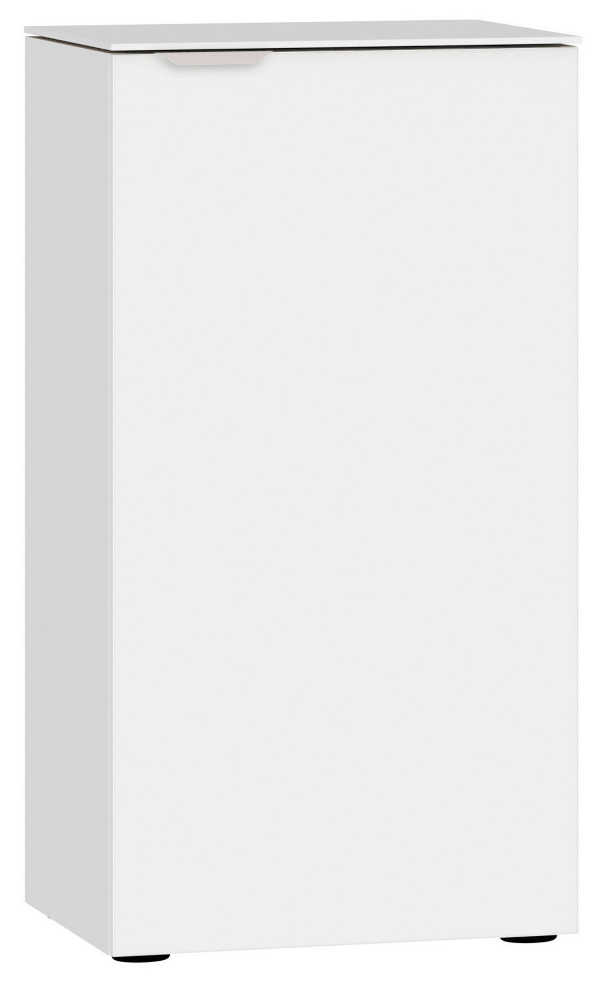 KOMMODE  in 45/87/43 cm  - Edelstahlfarben/Schwarz, Design, Glas/Holzwerkstoff (45/87/43cm) - Jutzler