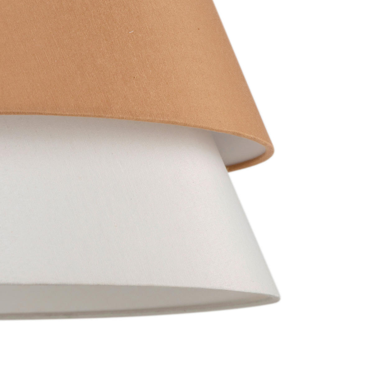 HÄNGELEUCHTE 45/120 cm  - Weiß/Mokka, Trend, Kunststoff/Textil (45/120cm) - Collett's Monde