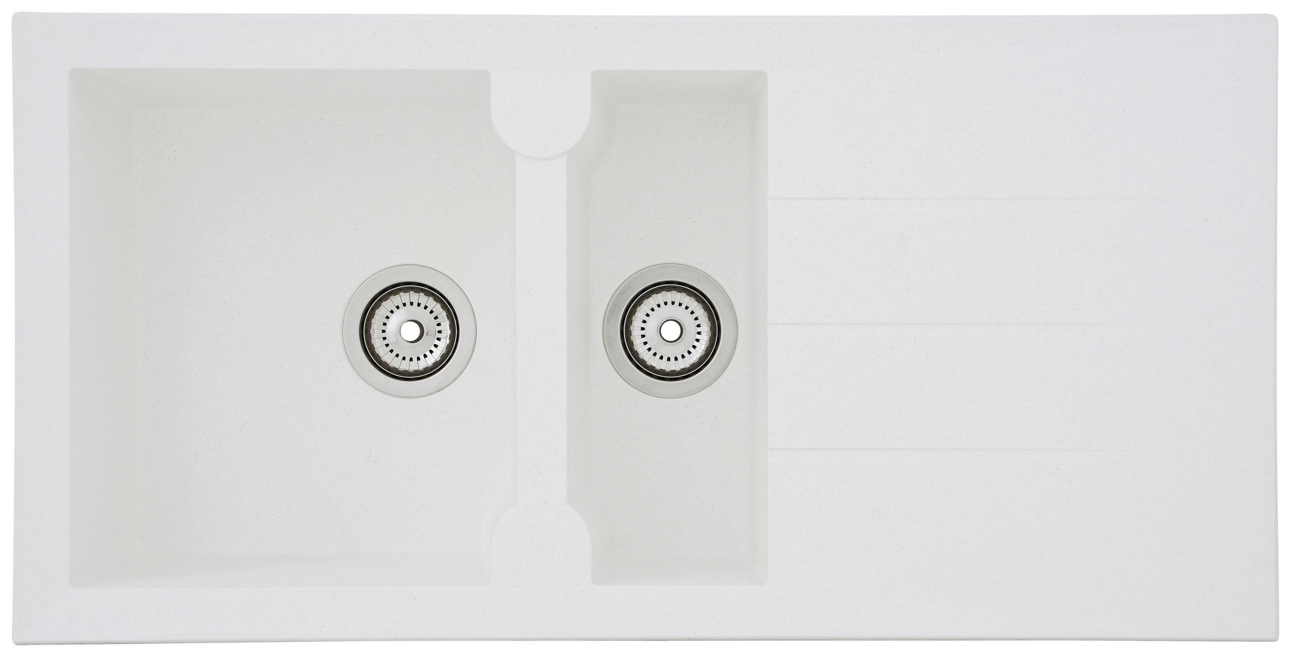 SPÜLE 1712ALINEO100X50W  - Weiß, Trend, Stein (100/21/50cm) - Respekta