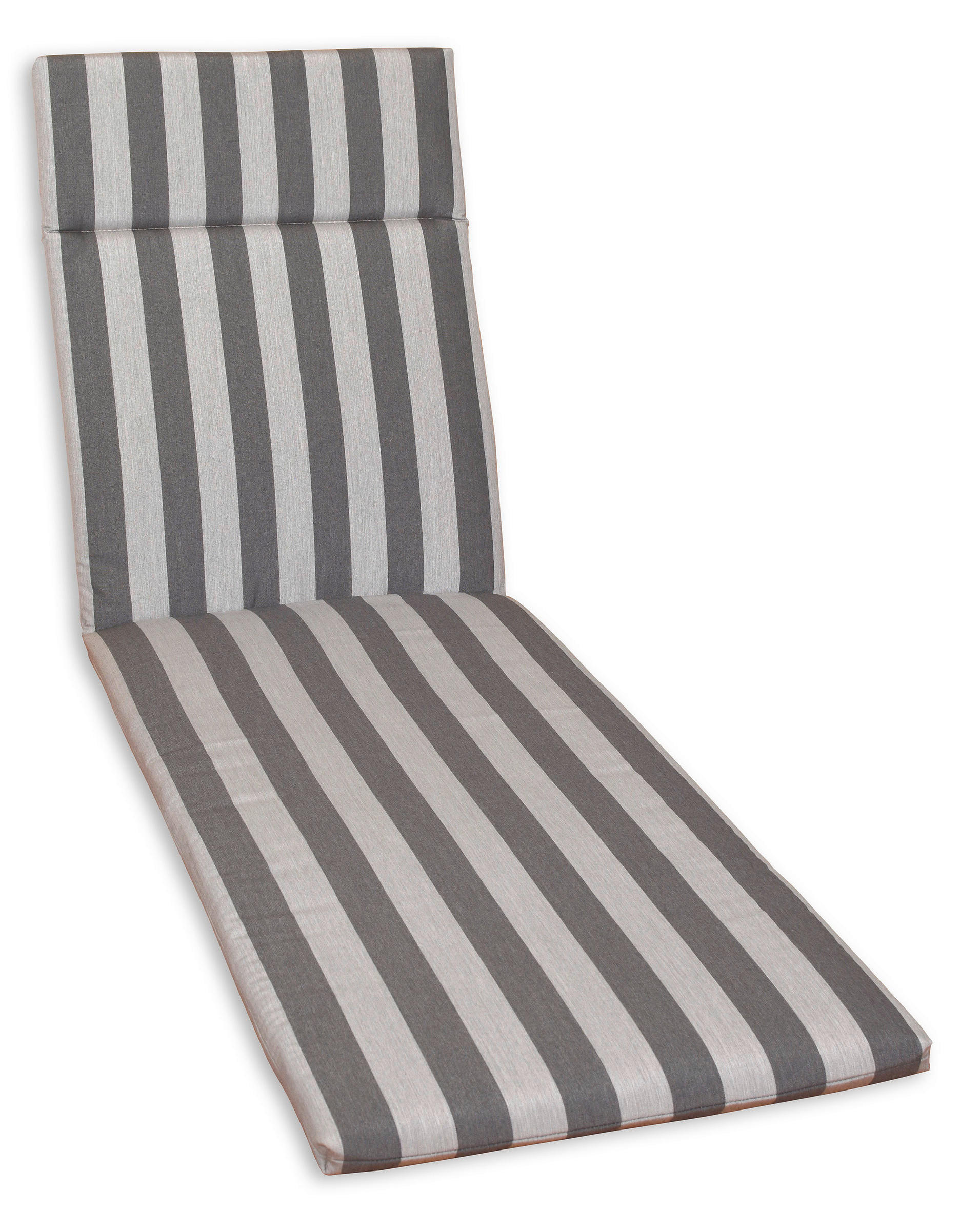 LIEGENAUFLAGE Streifen  - Anthrazit/Hellgrau, Basics, Textil (60/4/200cm)