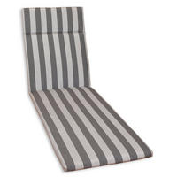 LIEGENAUFLAGE Streifen  - Anthrazit/Hellgrau, Basics, Textil (60/4/200cm)