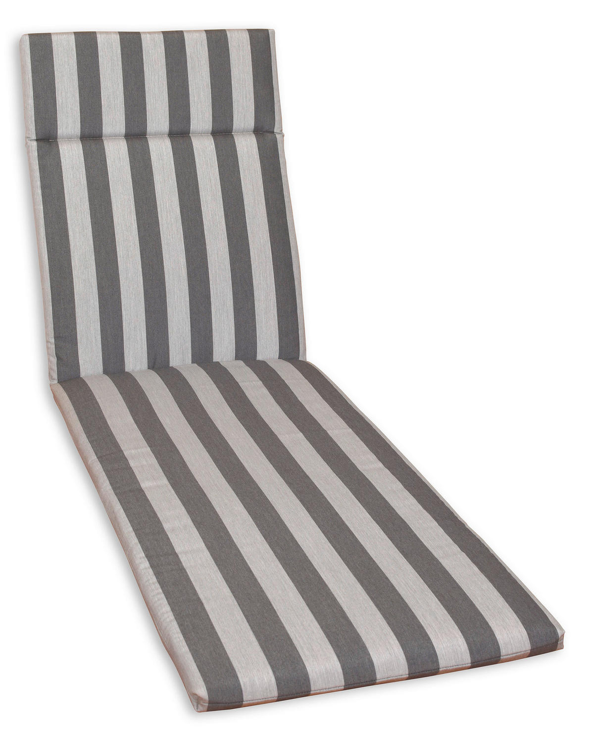 LIEGENAUFLAGE Streifen  - Anthrazit/Hellgrau, Basics, Textil (60/4/200cm)