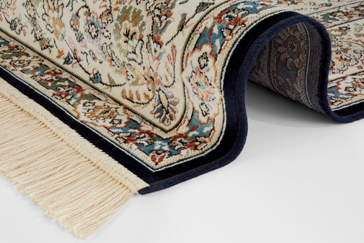 VINTAGE-TEPPICH 160/230 cm Naveh Creme, Dunkelblau  - Creme/Dunkelblau, Basics, Textil (160/230cm)
