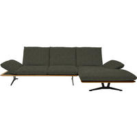 ECKSOFA Flachgewebe Graubraun  - Graubraun/Schwarz, Design, Holz/Textil (314/159cm) - Dieter Knoll