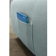 ECKSOFA Mintgrün Plüsch Zierkissen, Rückenkissen, Schlaffunktion, Rücken echt  - Schwarz/Mintgrün, KONVENTIONELL, Kunststoff/Textil (249/175cm) - Carryhome
