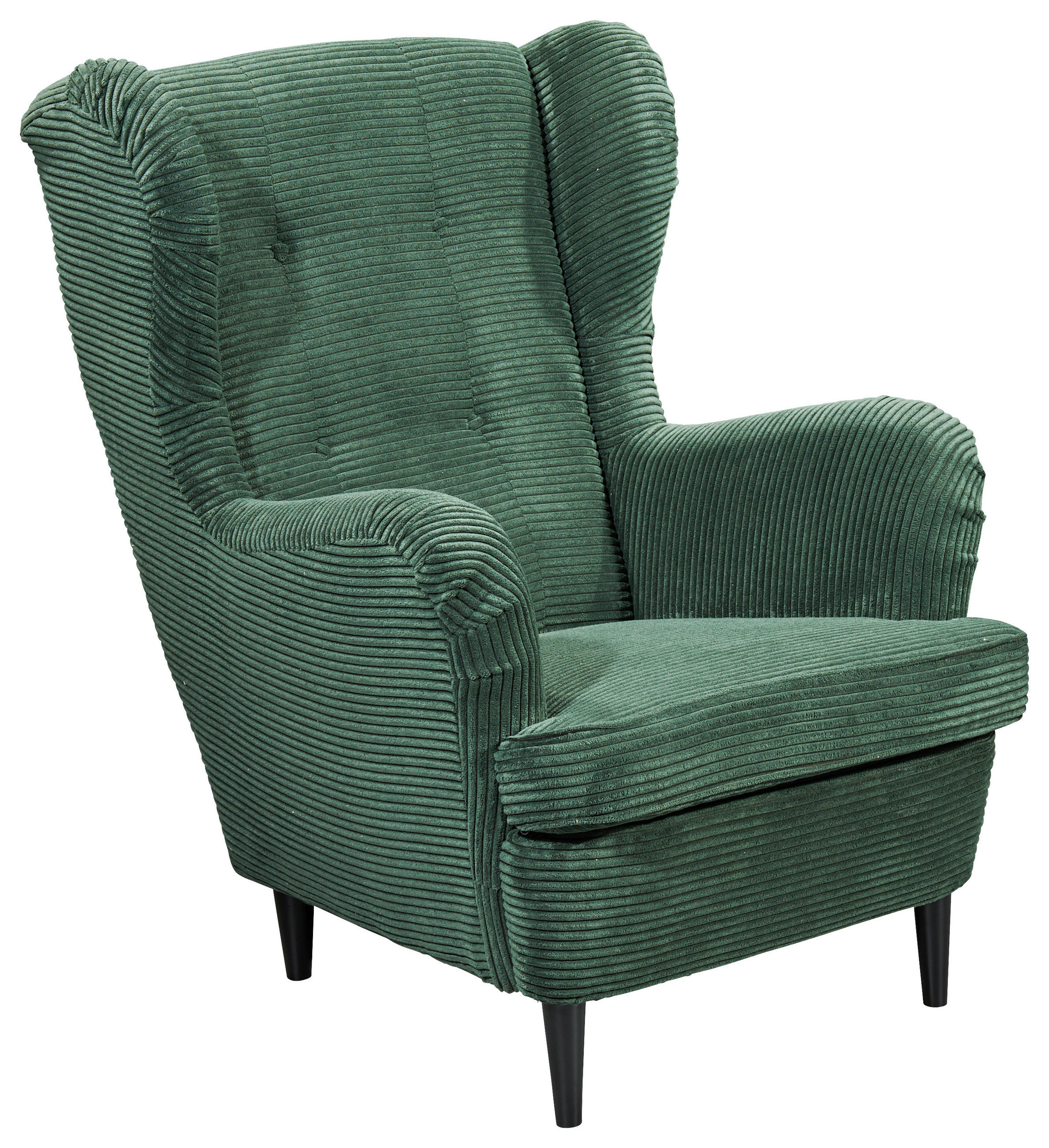 Ohrensessel Oskar Dunkelgrün B: 78 cm