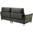 2-SITZER-SOFA  in Echtleder Schwarz   - Schwarz, Design, Leder/Metall (191/98/101cm) - Novel
