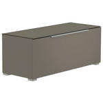 LOWBOARD Grau, Alufarben  110/58/45 cm  - Alufarben/Grau, Design, Glas/Holzwerkstoff (110/58/45cm) - Moderano