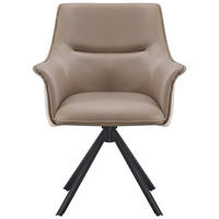 STOLICA S NASLONOM ZA RUKE  crna, taupe, bež  metal, tekstil      - bež/crna, Moderno, metal/tekstil (68/86/68cm) - Livetastic