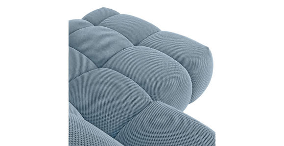 ECKSOFA Blau Flachgewebe - Blau/Schwarz, KONVENTIONELL, Kunststoff/Textil (274/174cm) - Carryhome