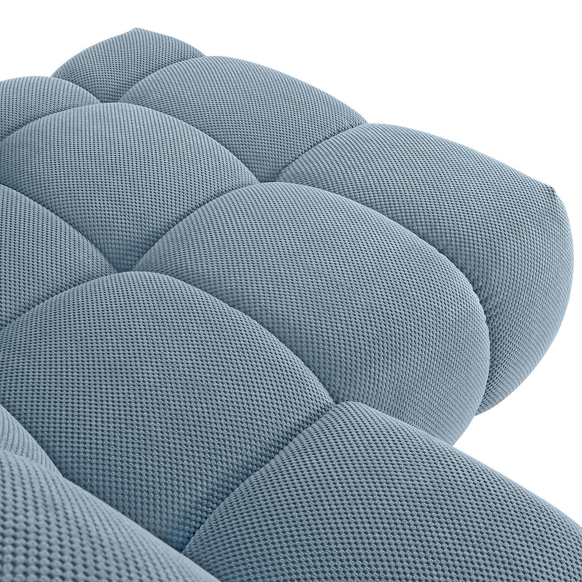 ECKSOFA in Flachgewebe Blau  - Blau/Schwarz, Konventionell, Kunststoff/Textil (274/174cm) - Carryhome