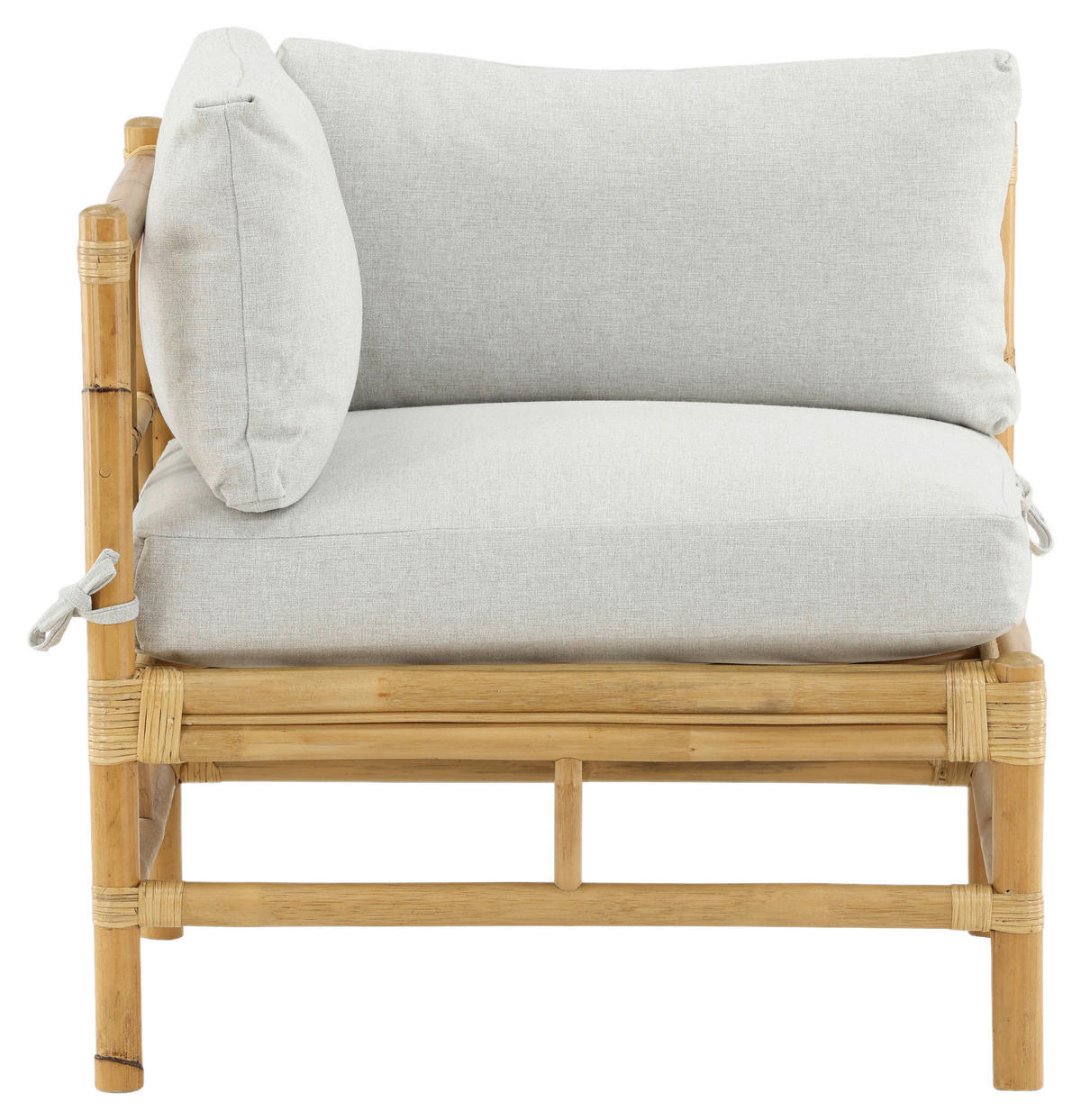 LOUNGEECKTEIL - Hellbraun, KONVENTIONELL, Holz/Textil (75/70/74cm) - Gardenson