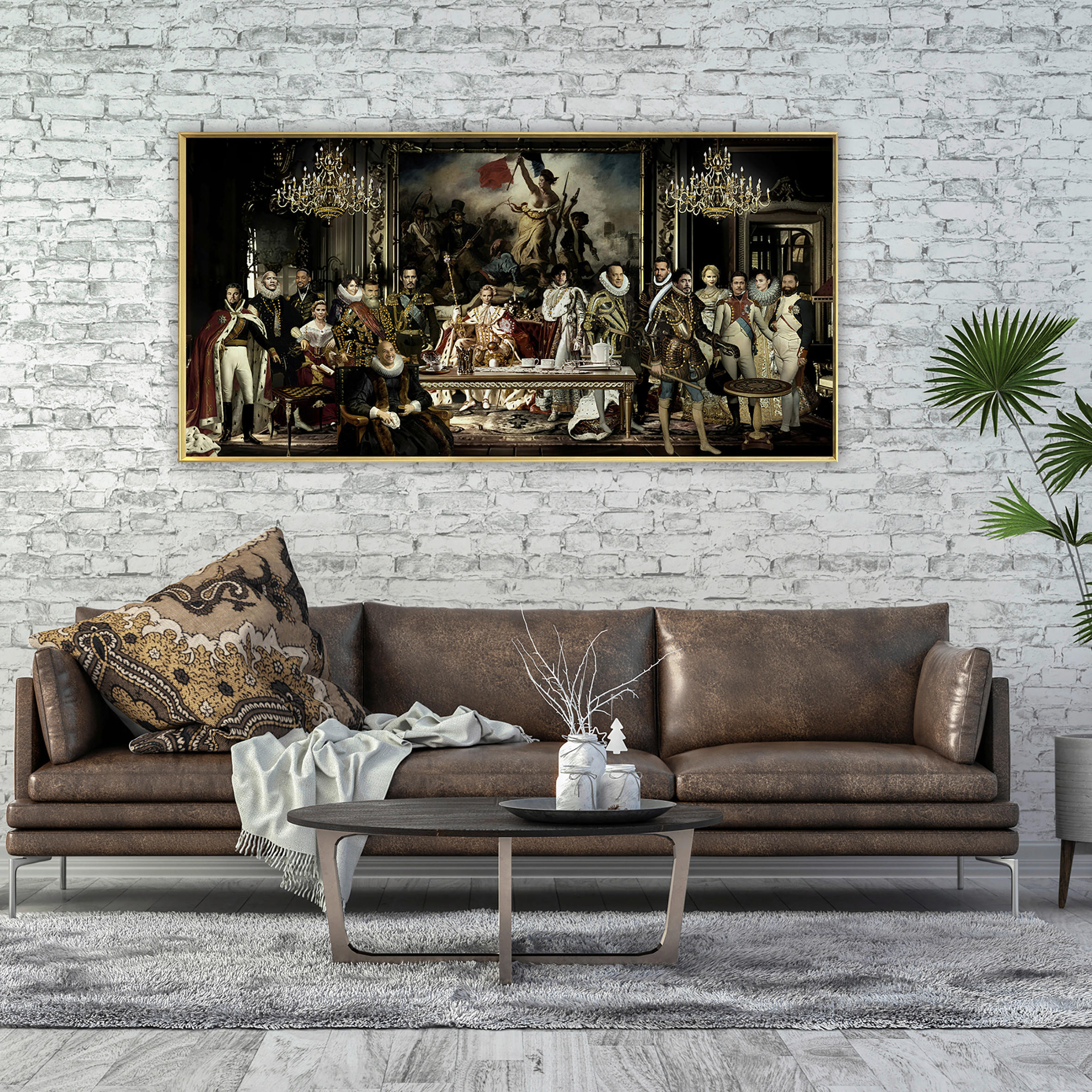 KUNSTDRUCK 160/80 cm  - Goldfarben/Schwarz, LIFESTYLE, Papier/Kunststoff (160/80cm) - Monee