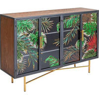 SIDEBOARD 135/95/38 cm  - Goldfarben/Multicolor, Design, Glas/Holz (135/95/38cm) - Ambia Home