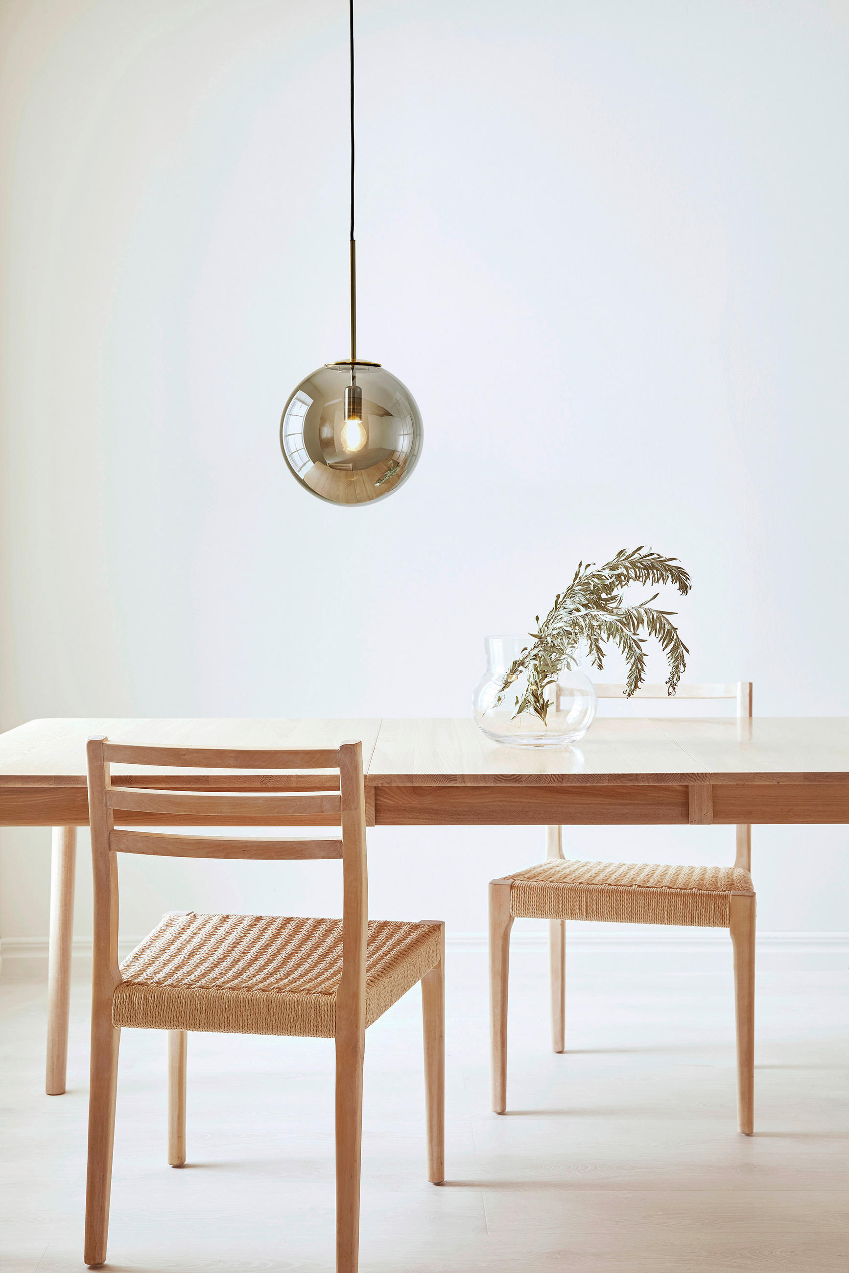 PENDELLEUCHTE DIONE 25/47/25 cm - Grau, Basics, Glas/Metall (25/47/25cm) - Markslöjd