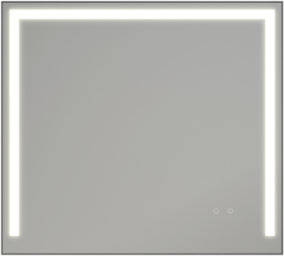 BADEZIMMERSPIEGEL 80/72/2,6 cm  - Alufarben, MODERN, Glas/Metall (80/72/2,6cm) - Celina Home