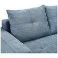 ECKSOFA  in Webstoff Blaugrau  - Blaugrau/Schwarz, KONVENTIONELL, Textil/Metall (292/192cm) - Carryhome