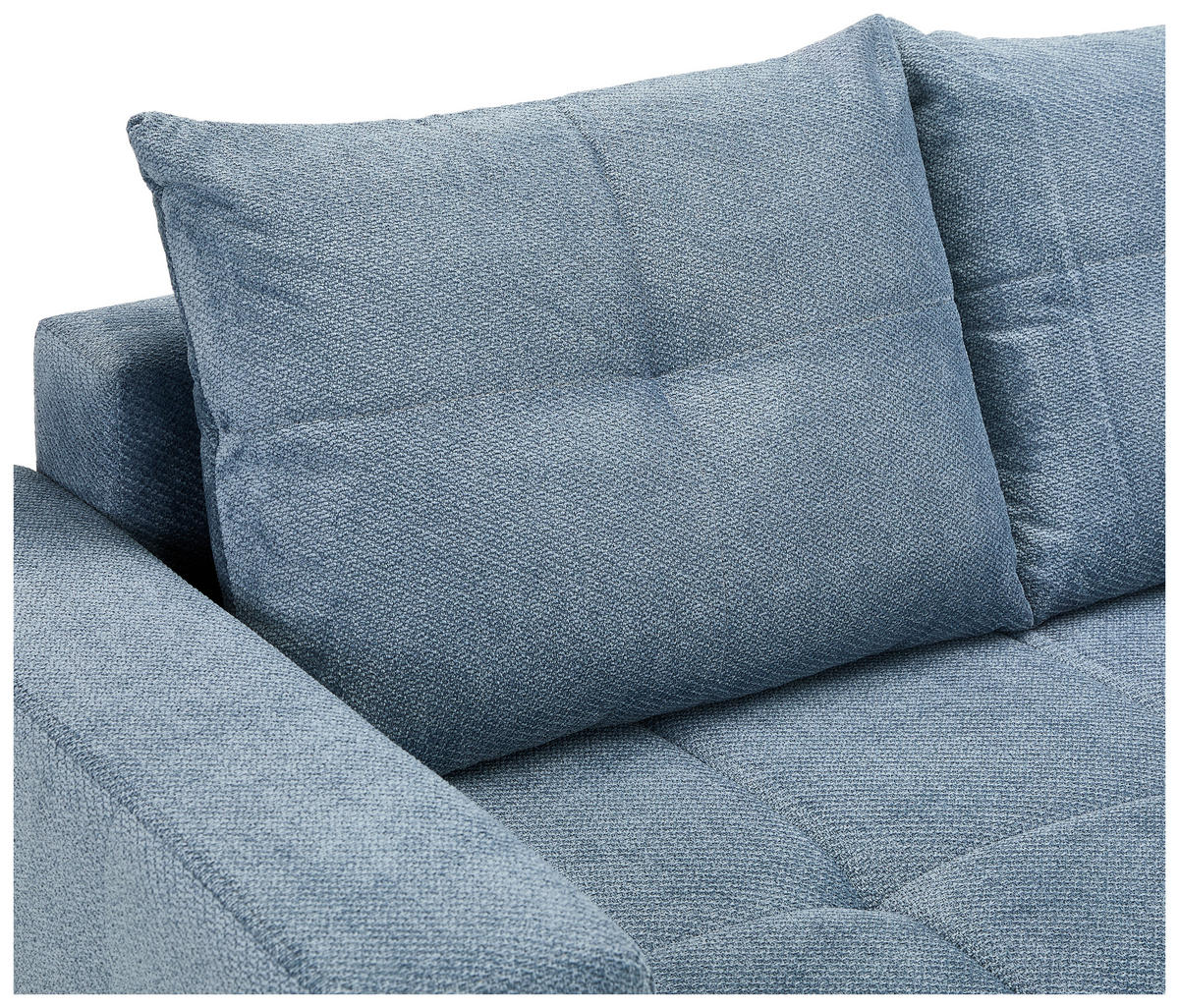 HÖRNSOFFA i vävt tyg blågrå  - blågrå/svart, Klassisk, metall/textil (292/192cm) - MID.YOU