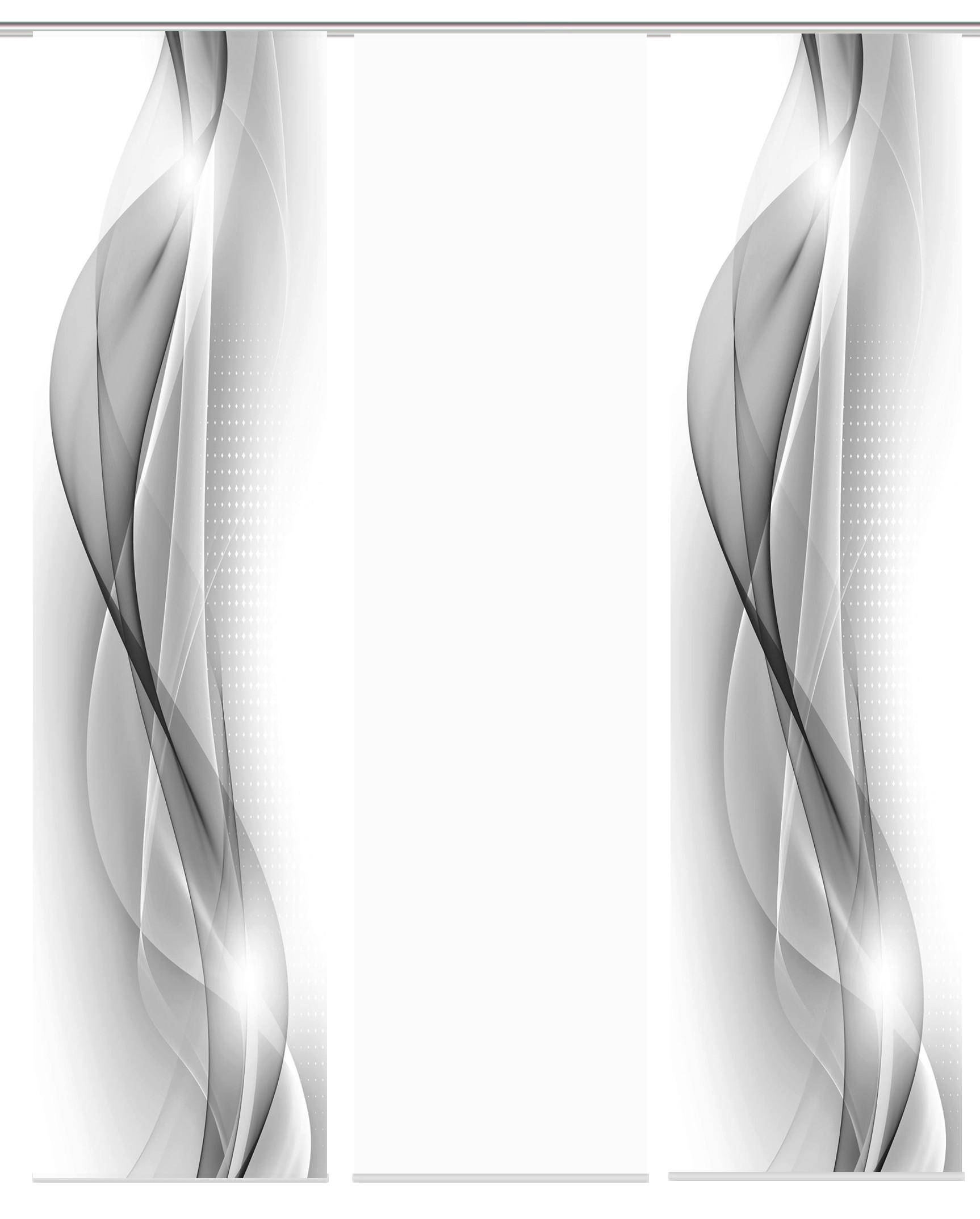 FLÄCHENVORHANG NEBLANA  3 Stück  blickdicht   60/245 cm  - Grau, Basics, Textil (60/245cm)