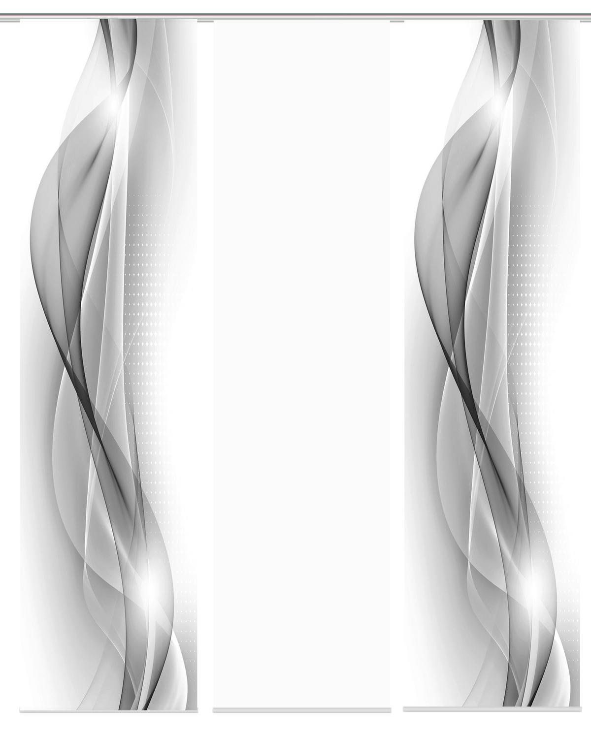 FLÄCHENVORHANG NEBLANA  3 Stück  blickdicht   60/245 cm  - Grau, Basics, Textil (60/245cm)