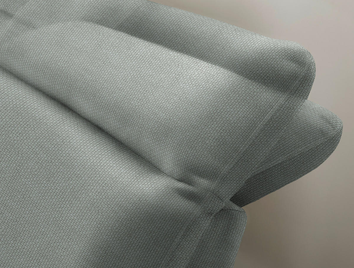 ECKSOFA in Webstoff Grau  179-202/288 cm  - Schwarz/Grau, Design, Textil/Metall (179-202/288cm) - Stylife