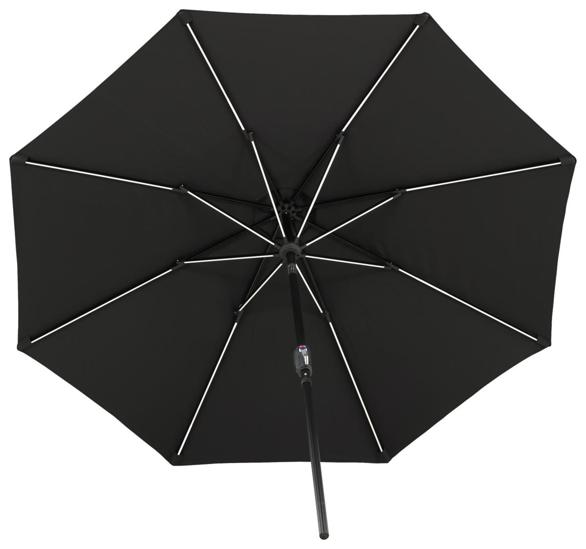 SONNENSCHIRM 270 cm  - Schwarz, KONVENTIONELL (270/241/270cm) - Gardenson