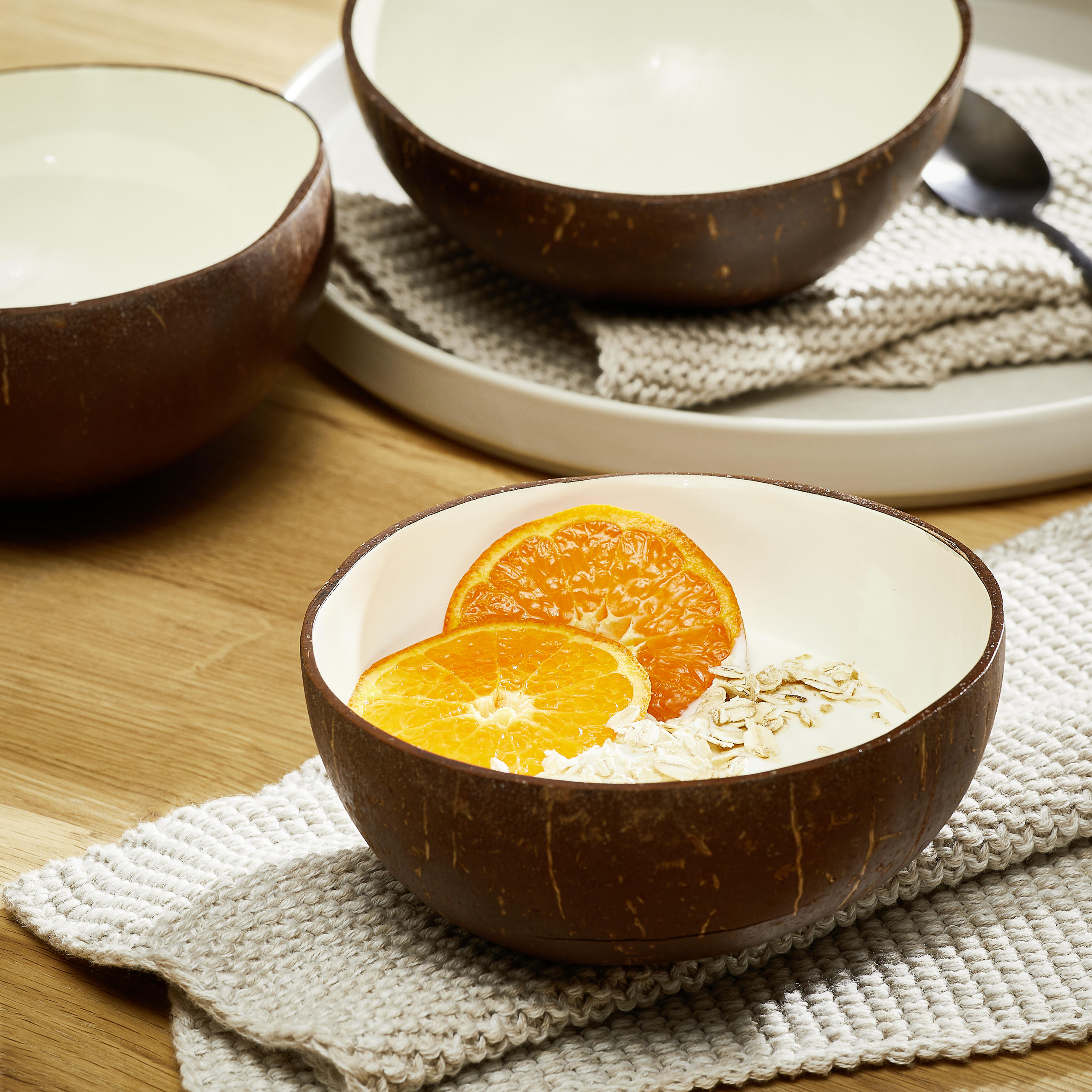 SCHÜSSEL 4-teilig - Creme/Naturfarben, Trend (12-15cm) - Novel