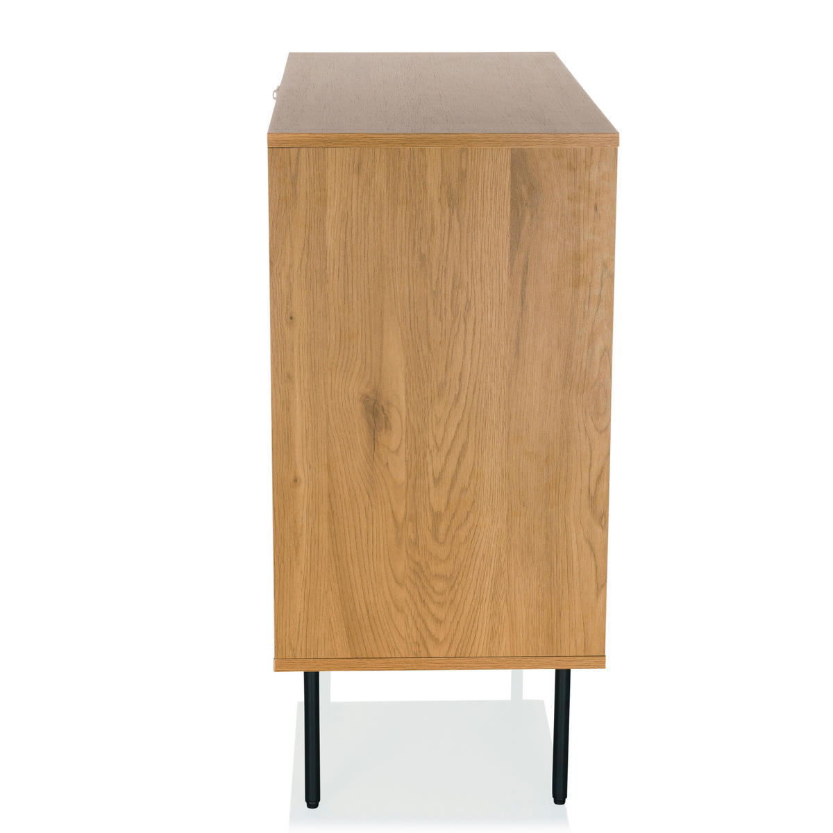 KOMMODE  in 80/85/40 cm  - Eichefarben/Schwarz, MODERN, Holzwerkstoff/Metall (80/85/40cm) - MID.YOU