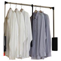 KLEIDERLIFT 77/83/31 cm Grau, Alufarben  - Alufarben/Grau, Kunststoff/Metall (77/83/31cm) - home24