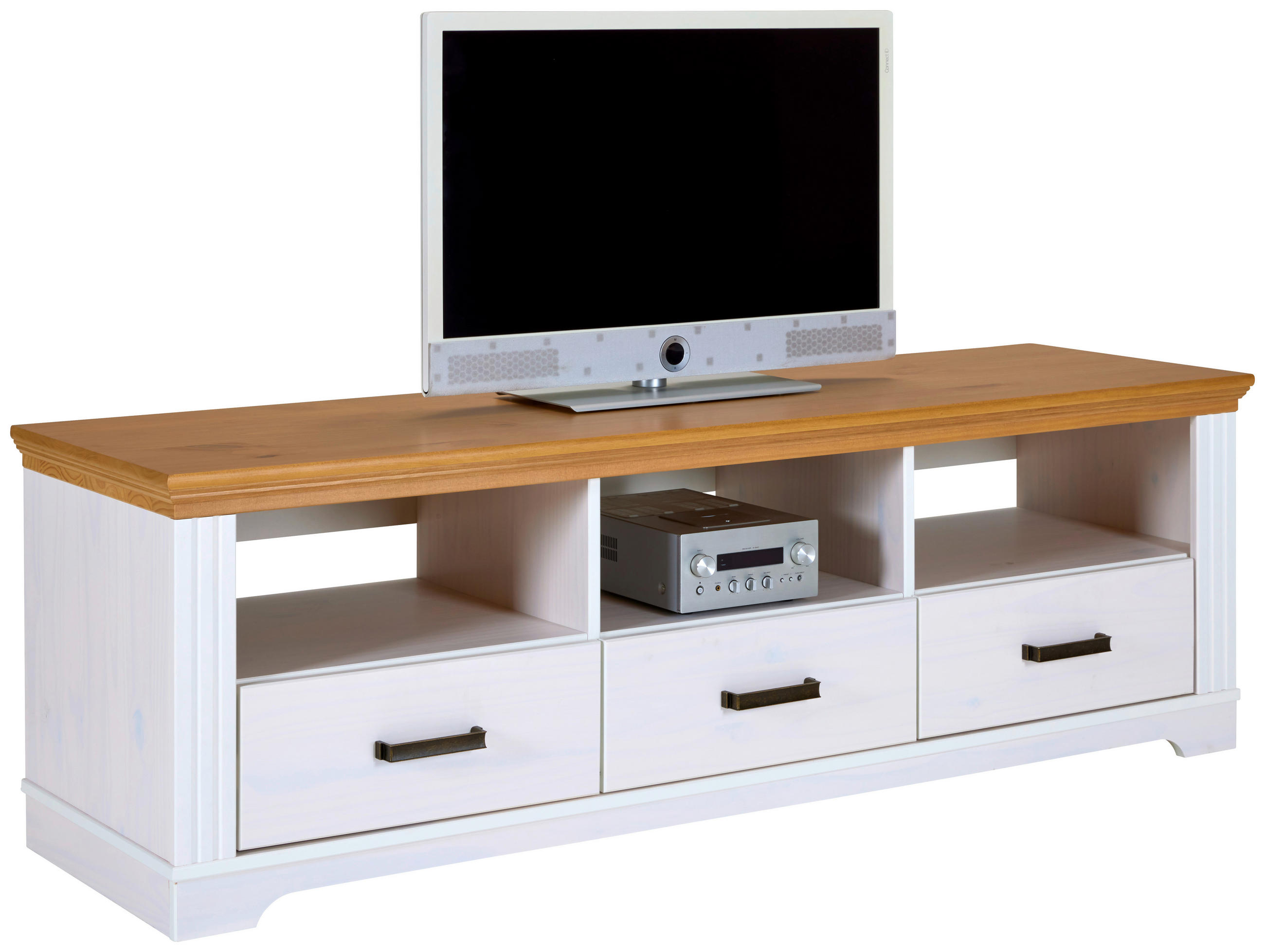 LOWBOARD 166/53/48 cm  - Eichefarben/Schwarz, MODERN, Holz/Metall (166/53/48cm) - Livetastic
