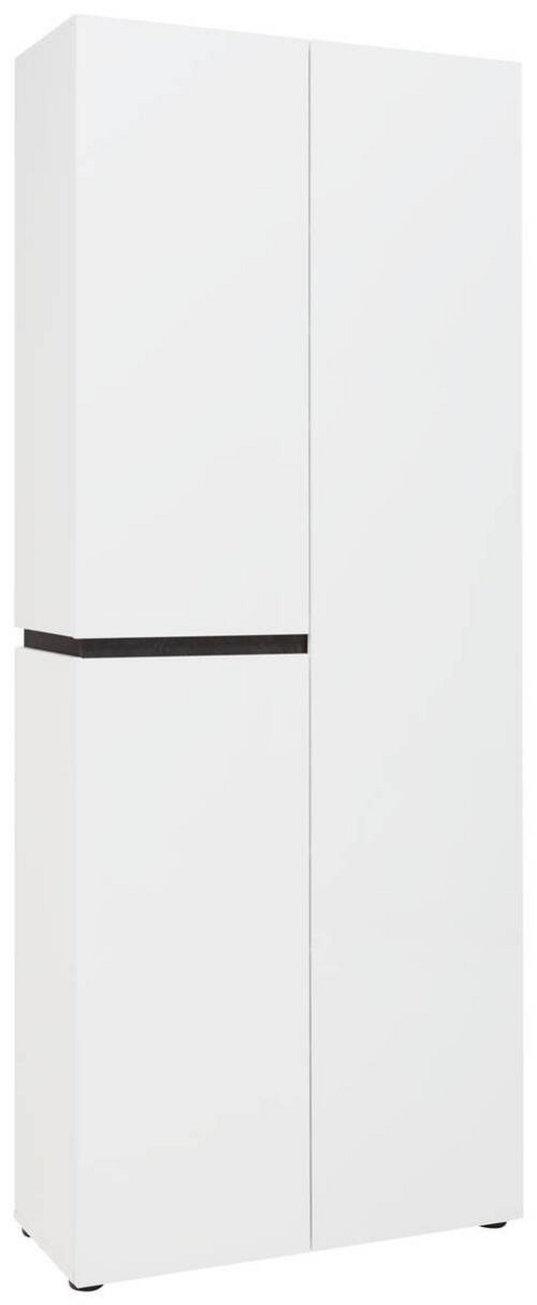 SCHUHSCHRANK Anthrazit, Weiß  - Anthrazit/Weiß, Design (80,1/200/34cm) - Voleo
