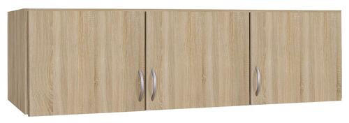 AUFSATZSCHRANK 136/39/54 cm   - Silberfarben/Sonoma Eiche, Design, Holzwerkstoff/Kunststoff (136/39/54cm) - Boxxx