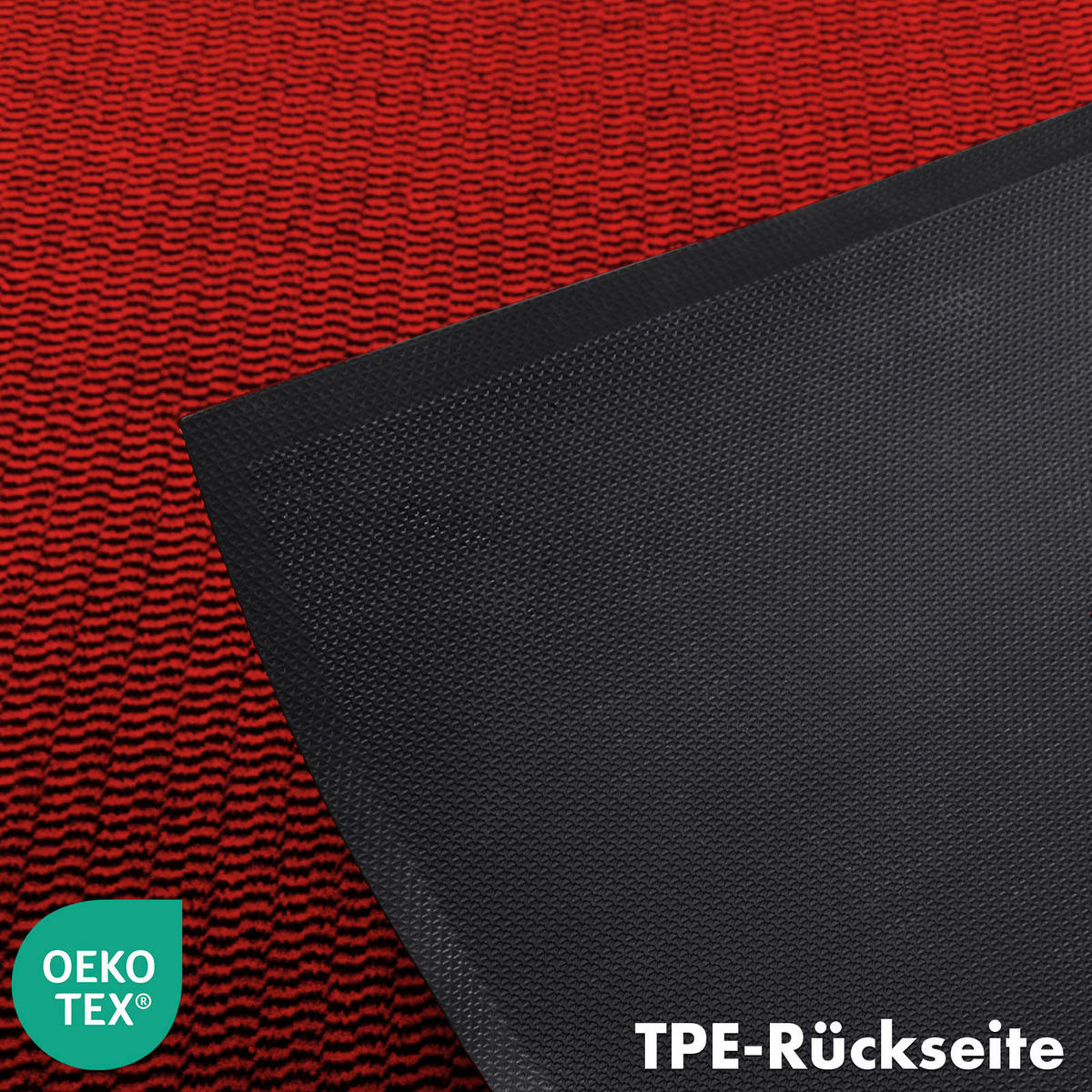 SCHMUTZFANGMATTE  60/90 cm  Rot  - Rot, Basics, Kunststoff/Textil (60/90cm) - Floordirekt