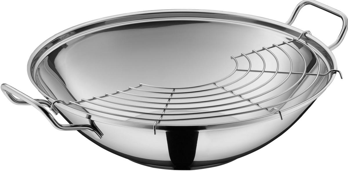WOK Taiwan 36 cm  - Edelstahlfarben, Basics, Glas/Metall (36cm) - WMF