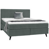 BOXSPRINGBETT 160/200 cm  in Grün  - Schwarz/Grün, Konventionell, Holz/Textil (160/200cm) - Voleo