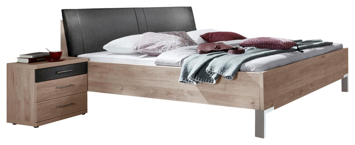 SPÁLŇA, farba duba, bridlicová - farba duba/bridlicová, Konventionell, kompozitné drevo (180cm) - Voleo