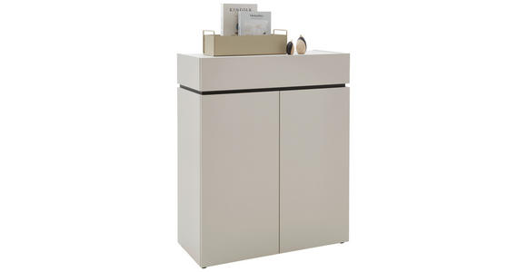 KOMMODE  in 90/111/40 cm  - Kaschmir/Schwarz, Design, Holzwerkstoff/Kunststoff (90/111/40cm) - Voleo