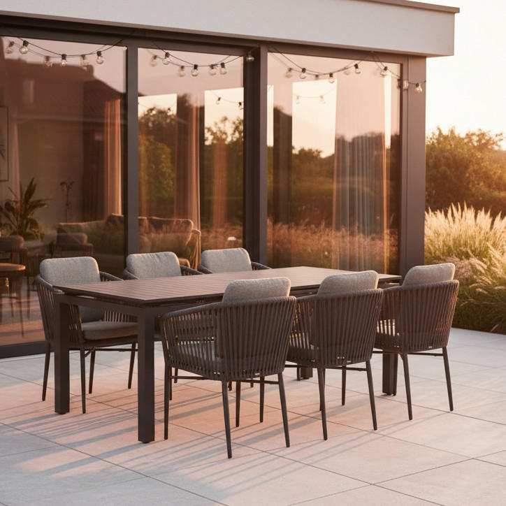 GARDENSON Gartenset 7-teilig Anthrazit Grau kaufen
