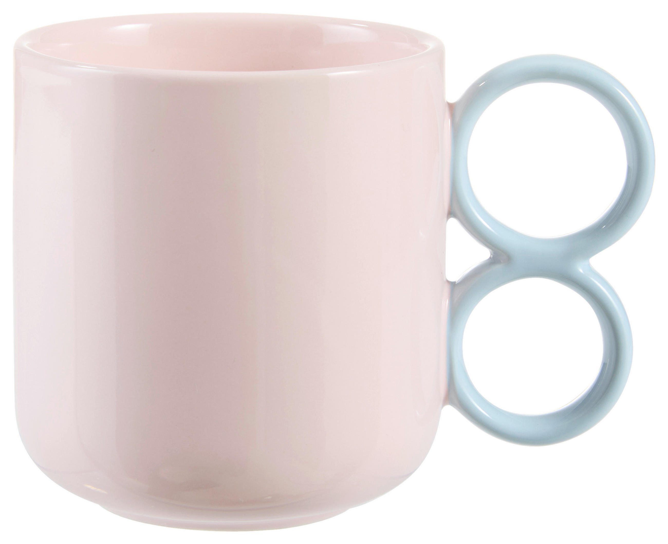 KAFFEMUGG 420 ml  - blå/rosa, Design, keramik (9/9,8cm) - Novel