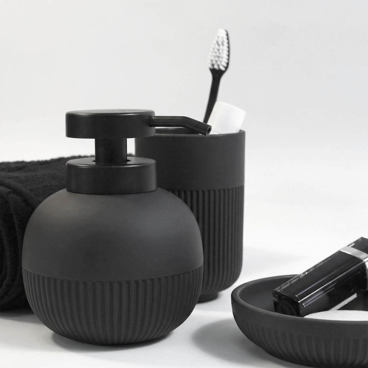ZAHNBÜRSTENHALTER Kunststoff  - Schwarz, Basics, Kunststoff (7/11cm) - MSV