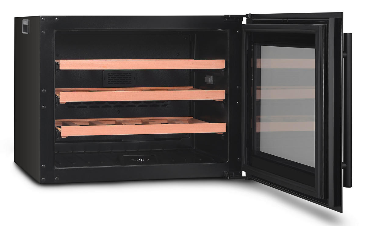 WEINKÜHLSCHRANK 7805,6845  - Schwarz, Basics, Glas/Holz (59.20/55.90/45.50cm) - Trisa Electronics