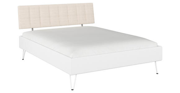 BETT 160/200 cm  in Weiß  - Weiß, Design, Holzwerkstoff/Textil (160/200cm) - Carryhome