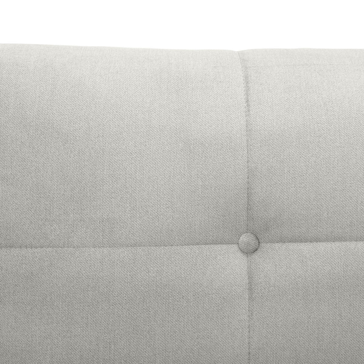 SCHLAFSOFA in Samt Hellgrau  - Hellgrau/Schwarz, Konventionell, Holz/Textil (220/95/98cm) - MID.YOU