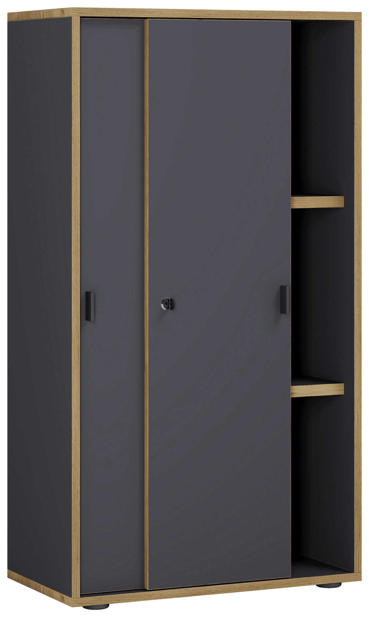 AKTENSCHRANK 60/110/37 cm  - Honigeiche/Anthrazit, Design, Holzwerkstoff (60/110/37cm) - MID.YOU