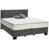 BOXSPRINGBETT 160/200 cm  in Anthrazit  - Anthrazit/Schwarz, Design, Kunststoff/Textil (160/200cm) - Hom`in