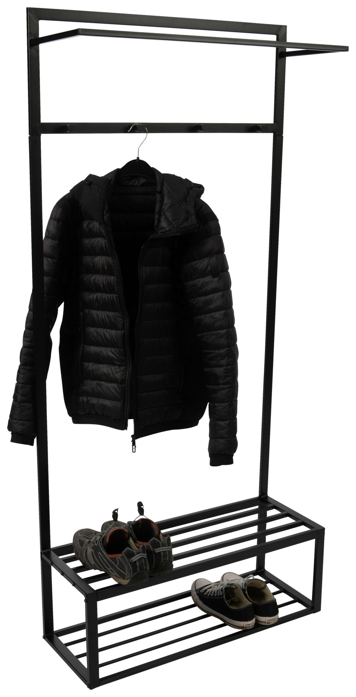Garderobe aus Metall in Schwarz hier finden