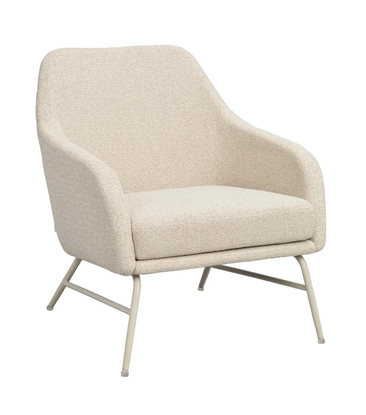 FÅTÖLJ i trä, metall, textil beige  - beige, Klassisk, metall/trä (70/78/79cm) - Rowico