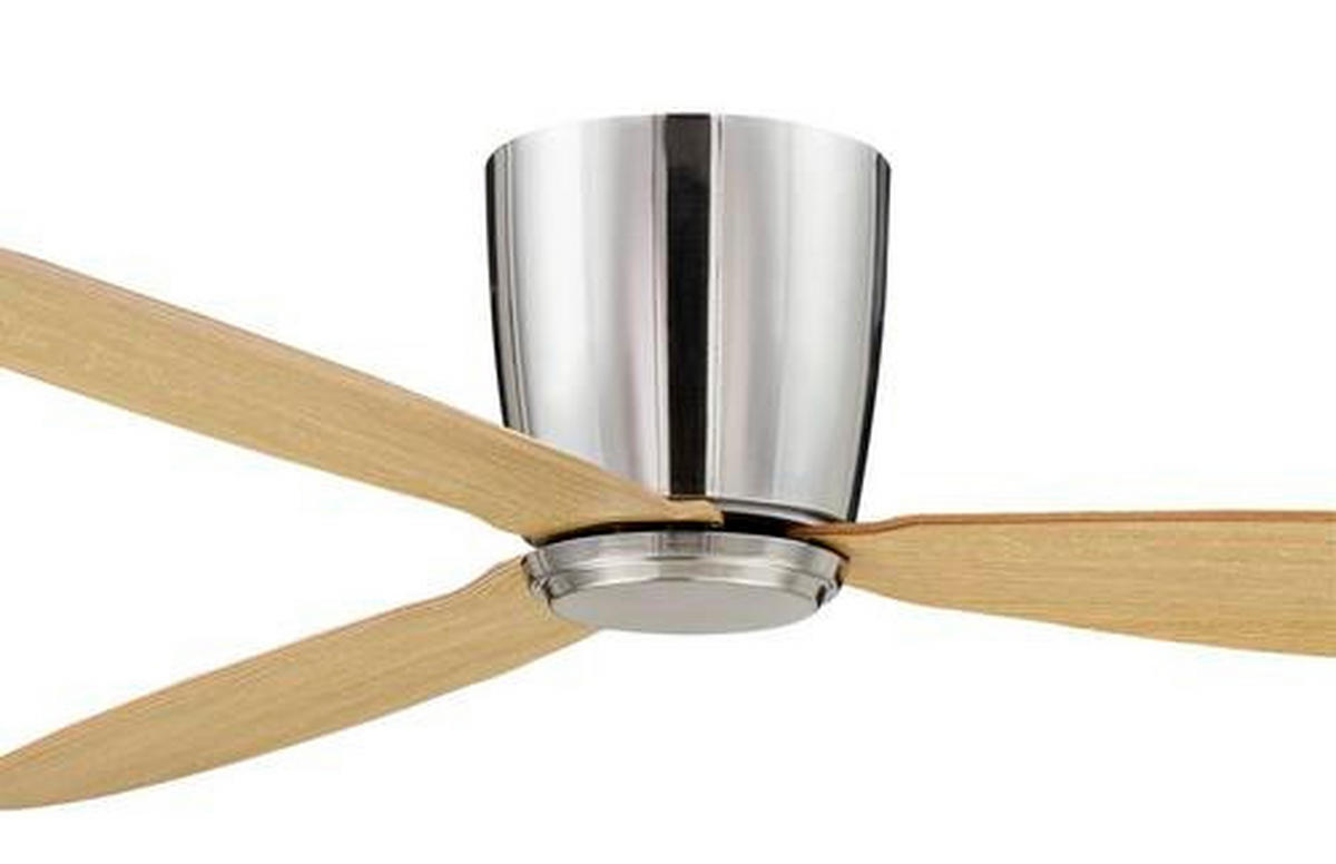 DECKENVENTILATOR  132/19 cm    - Chromfarben/Teakfarben, Basics, Holzwerkstoff/Kunststoff (132/19cm)