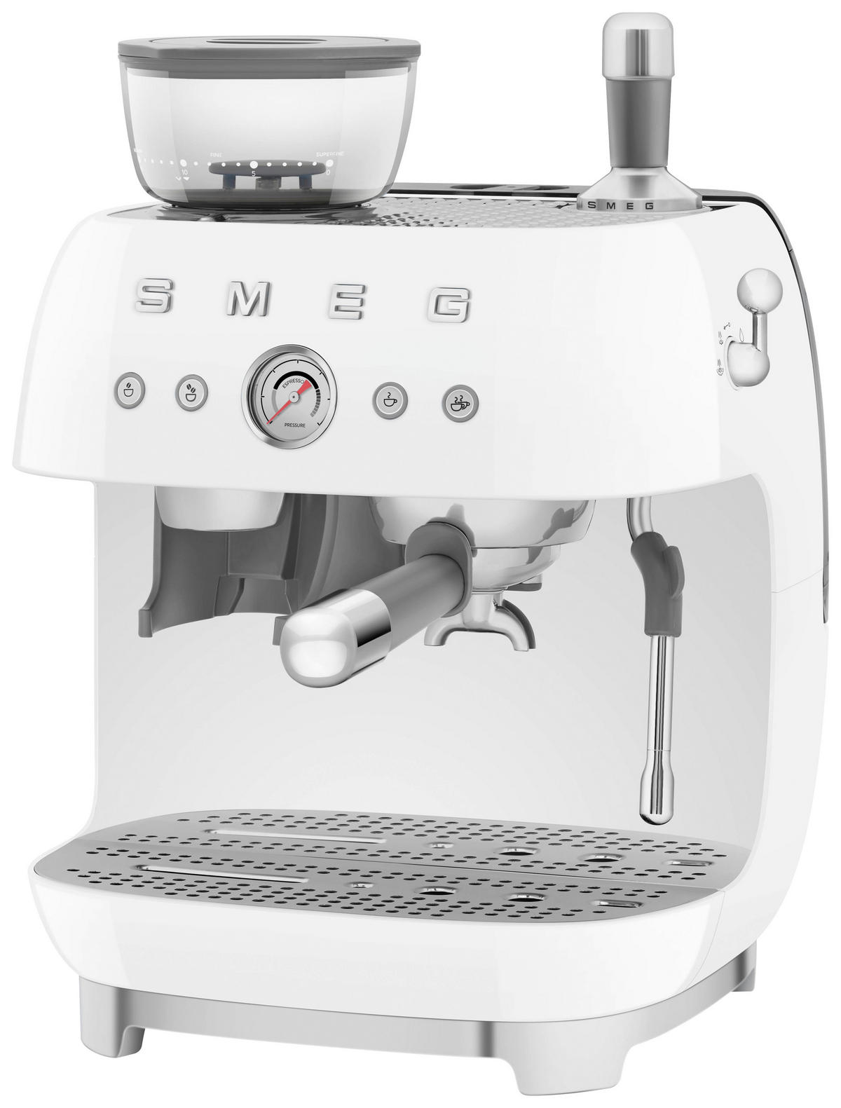 ESPRESSOMASCHINE  - Weiss, Basics, Metall (33.4/44.3/34cm) - SMEG